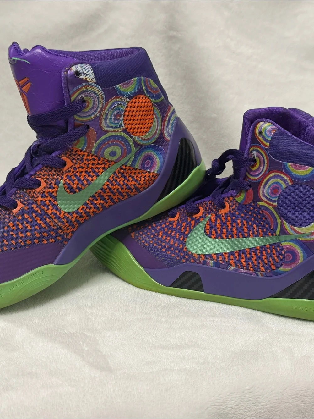 Nike Kobe 9 elite Kids High-Top Sneakers - Purple/Orange/Green